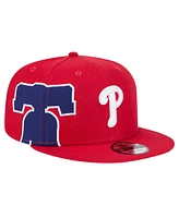 New Era Men's Red Philadelphia Phillies Logo Strike 9FIFTY Snapback Hat