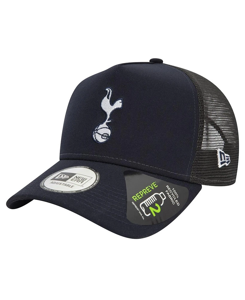 New Era Men's Navy Tottenham Hotspur 9FORTY A-Frame Trucker Adjustable Hat