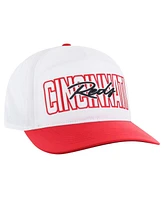 '47 Brand Men's White Cincinnati Reds Lineman Hitch Adjustable Hat