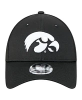 New Era Men's Black Iowa Hawkeyes Pivot 9FORTY Stretch-Snap Adjustable Hat