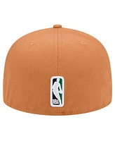 New Era Men's Tan Boston Celtics Color Pack 59FIFTY Fitted Hat