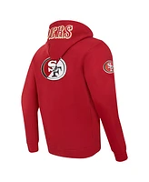 Pro Standard Men's Scarlet San Francisco 49ers Split Logo Double Knit Full-Zip Hoodie