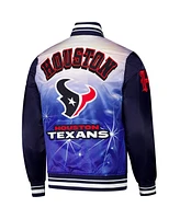 Pro Standard Men's Navy Houston Texans Sublimated Satin Full-Snap Jacket