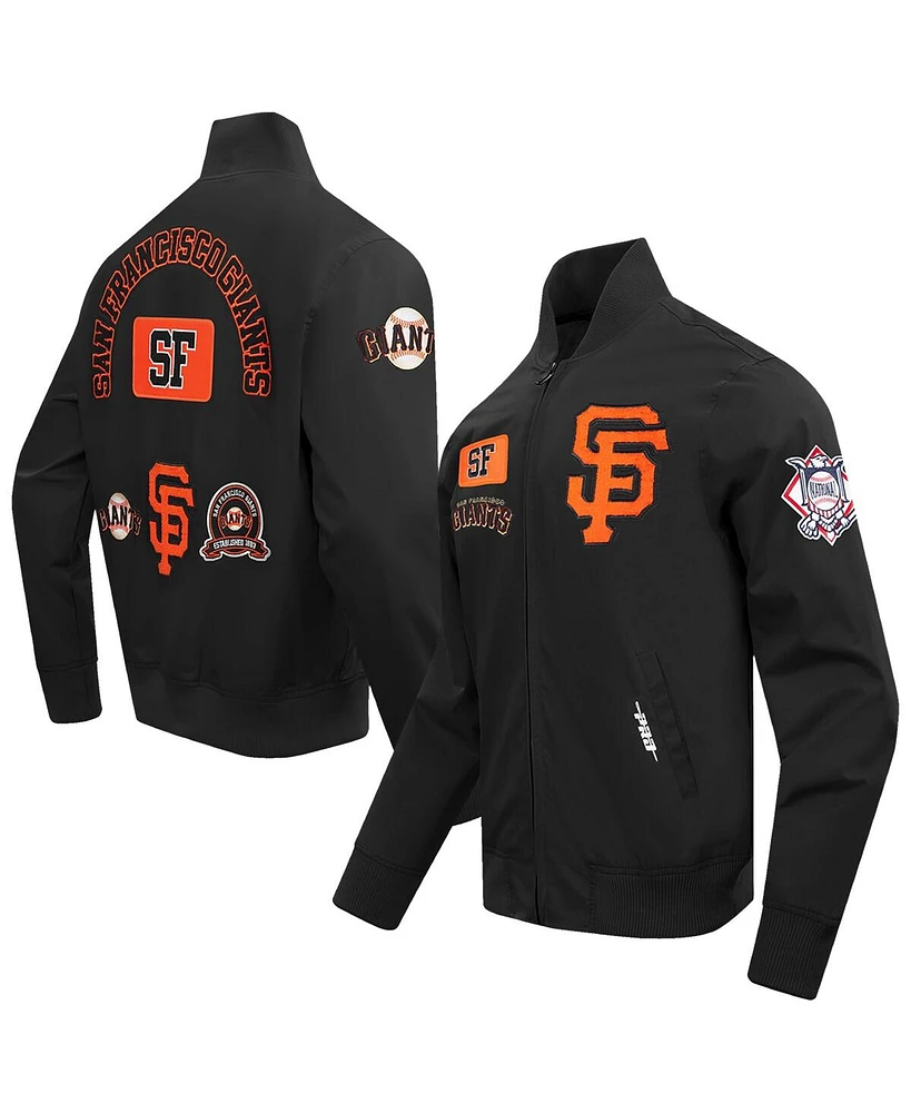 Pro Standard Men's Black San Francisco Giants Area Code Twill Full-Zip Jacket