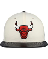 New Era Men's Cream/Black Chicago Bulls Visor Two-Tone 59FIFTY Fitted Hat