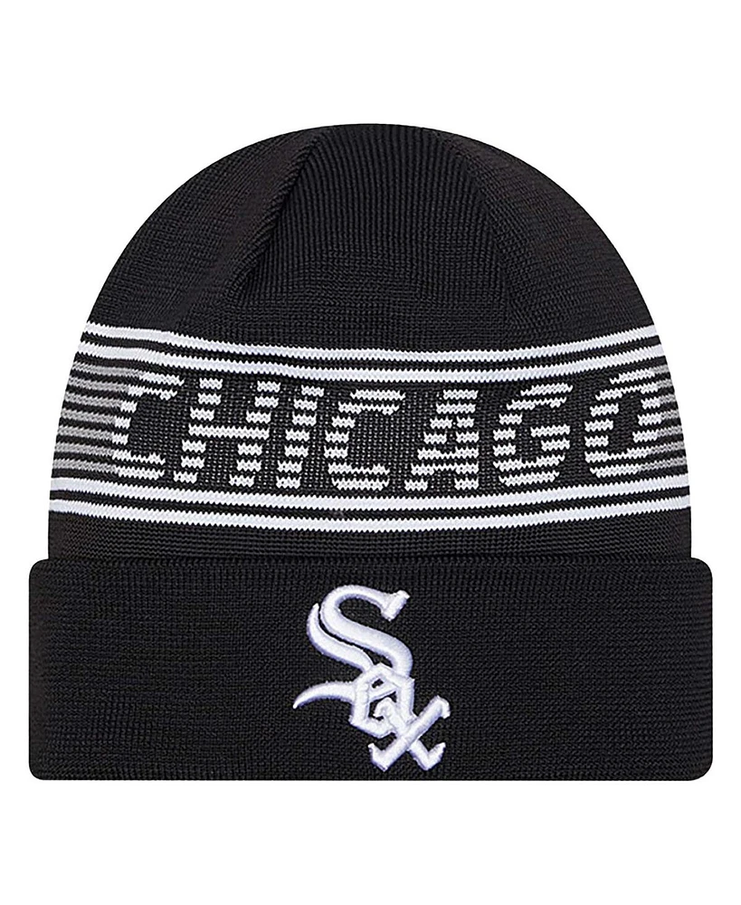 New Era Men's Black Chicago White Sox Authentic Collection Cuffed Knit Hat