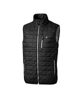 Cutter & Buck Men's Black Ohio State Buckeyes Team Logo Big Tall Rainier PrimaLoft Insulated Full-Zip Puffer Vest