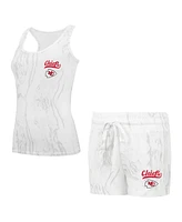 Concepts Sport Women's White Kansas City Chiefs Plus Quartz Tank Top Shorts Set