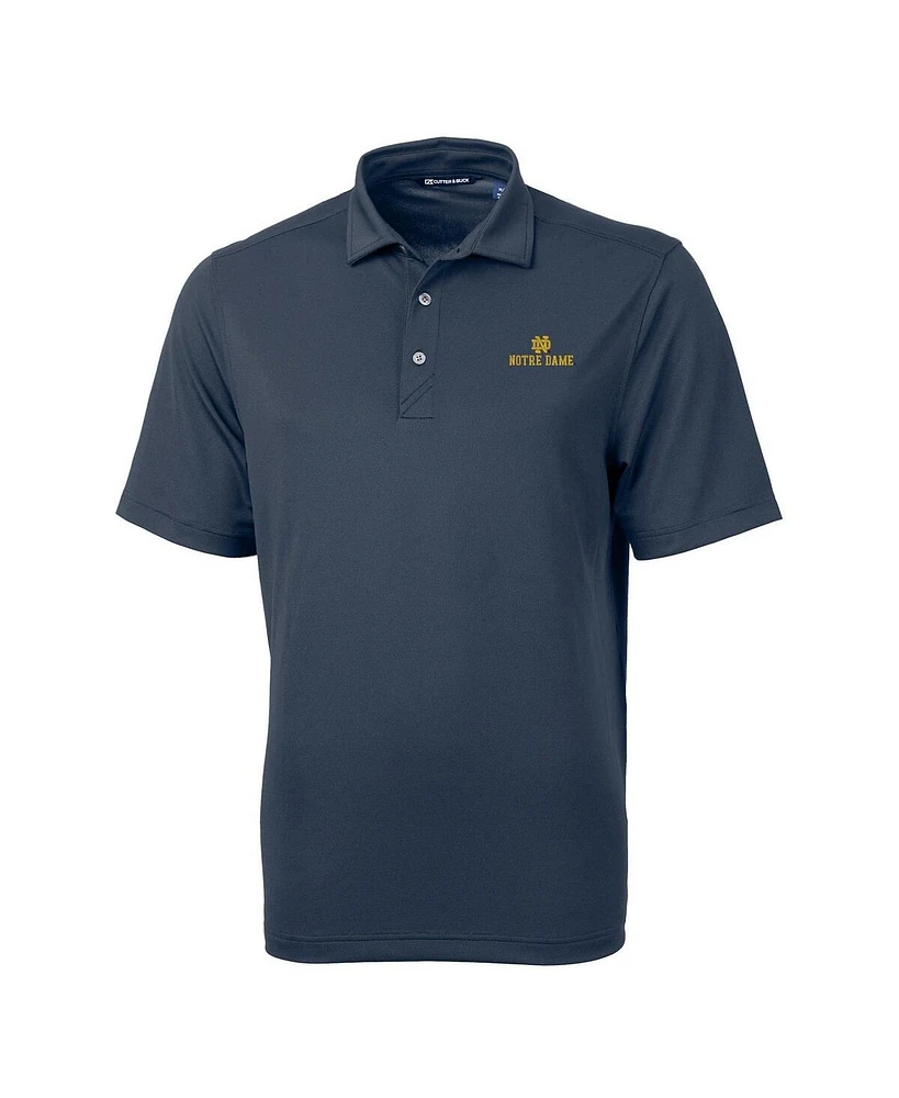 Cutter & Buck Men's Navy Notre Dame Fighting Irish Virtue Eco Pique Polo