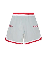 Mitchell & Ness Men's Silver Ohio State Buckeyes 1991 Alternate Authentic Shorts