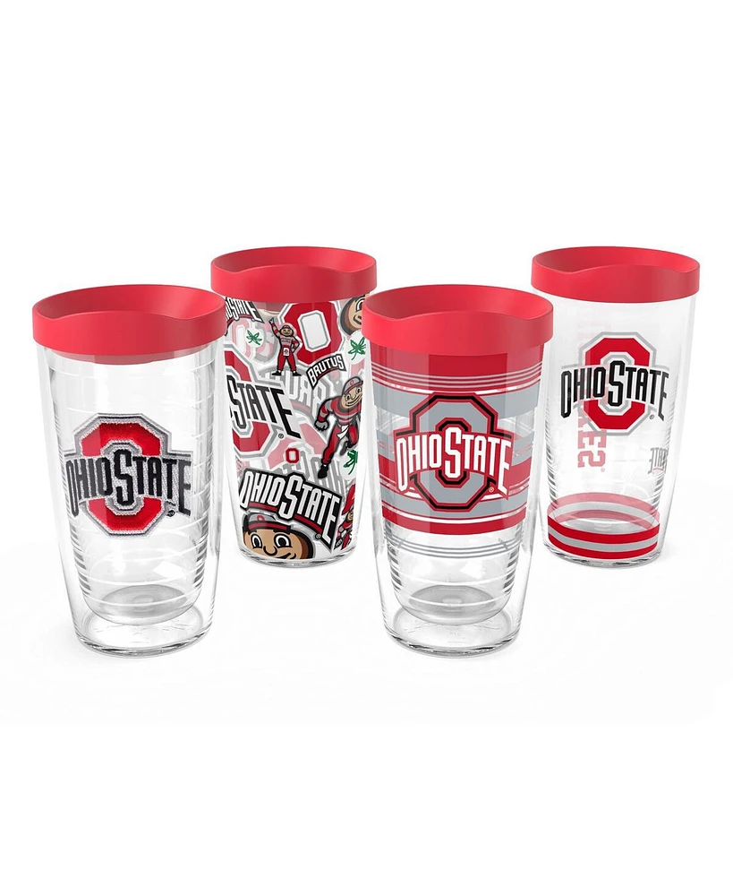 Tervis Tumbler Ohio State Buckeyes Four-Pack 16oz. Classic Tumbler Set