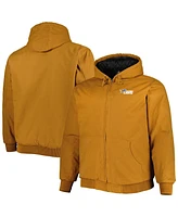 Dunbrooke Men's Tan Detroit Lions Big Tall Dakota Canvas Hoodie Full-Zip Jacket