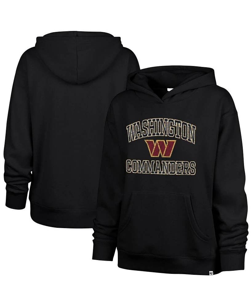 '47 Brand Women's Black Washington Commanders Clarity Naomi Pullover Hoodie