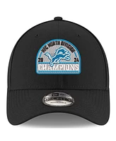 New Era Men's Black Detroit Lions 2024 Nfc North Division Champions 9FORTY Adjustable Hat