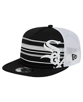 New Era Men's Black Chicago White Sox 9FIFTY A-Frame Trucker Snapback Hat