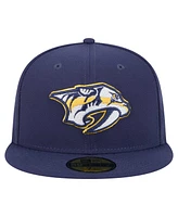 New Era Men's Navy Nashville Predators Core 59FIFTY Fitted Hat