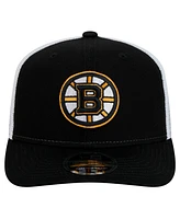 New Era Men's Black/White Boston Bruins Core Trucker 9SEVENTY Stretch-Snap Hat