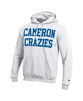 Champion Men's White Duke Blue Devils Cameron Crazies Pullover Hoodie