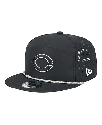 New Era Men's Black Cincinnati Reds Laser Cut 9FIFTY Snapback Hat