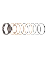 Jessica Carlyle Women's Quartz Gun Tone Metal Alloy Watch, 34mm