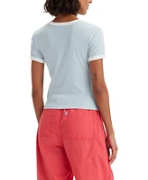 Levi's Women's Graphic Rickie Cotton Ringer T-Shirt