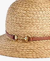 Giani Bernini Two-Tone Horsebit Straw Cloche Hat, Exclusively at Macy's