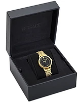 Versace Women's Swiss Greca Fortuna Gold Ion Plated Bracelet Watch 35mm