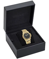 Versace Women's Swiss Greca Reaction Gold Ion Plated Bracelet Watch 38mm