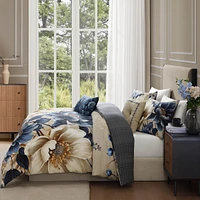 Bebejan English Manor Bedding 100% Cotton Sateen 5 Piece Queen Size Reversible Comforter Set