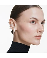 Swarovski Matrix White Rhodium Plated Round Cut Ear Cuff Sets