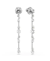 Swarovski Constella Rhodium Plated Drop Earrings