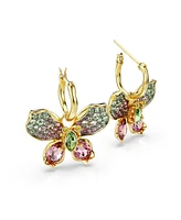Swarovski Idyllia Mixed Metal Finish Butterfly Drop Earrings