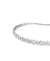 Swarovski Matrix Mixed Round Cuts White Rhodium Plated Tennis Bracelet