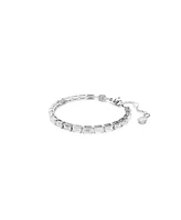 Swarovski Matrix Baguette Cut White Rhodium Plated Tennis Bracelet