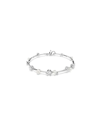 Swarovski Constella Round Cuts White Rhodium Plated Tennis Bracelet