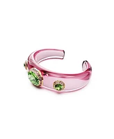 Swarovski Dulcis Mixed Cuts Multicolored Gold-Tone Plated Cuff Bracelet