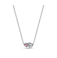 Pandora Sterling Silver Halo Hearts Pendant Necklace