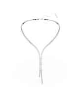 Swarovski Matrix Round Cut White Rhodium Plated Y Necklace