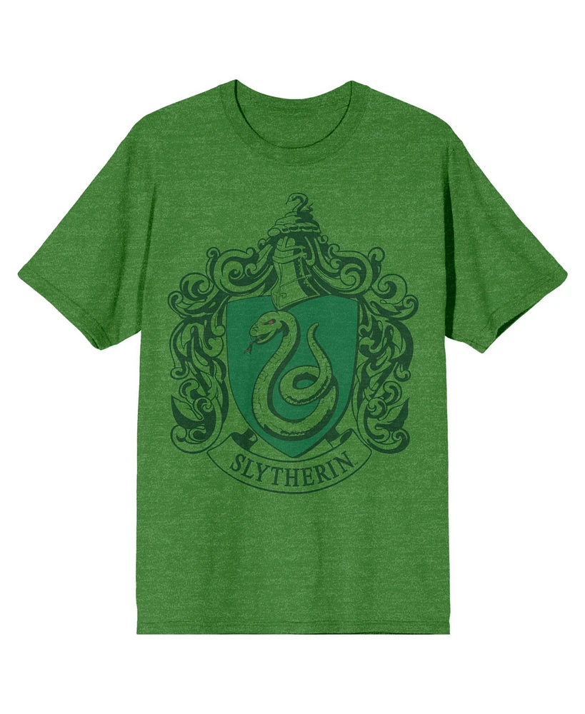 Harry Potter Slytherin Crest Men's Green T-shirt-xxl