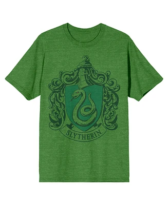 Harry Potter Slytherin Crest Men's Green T-shirt-xxl