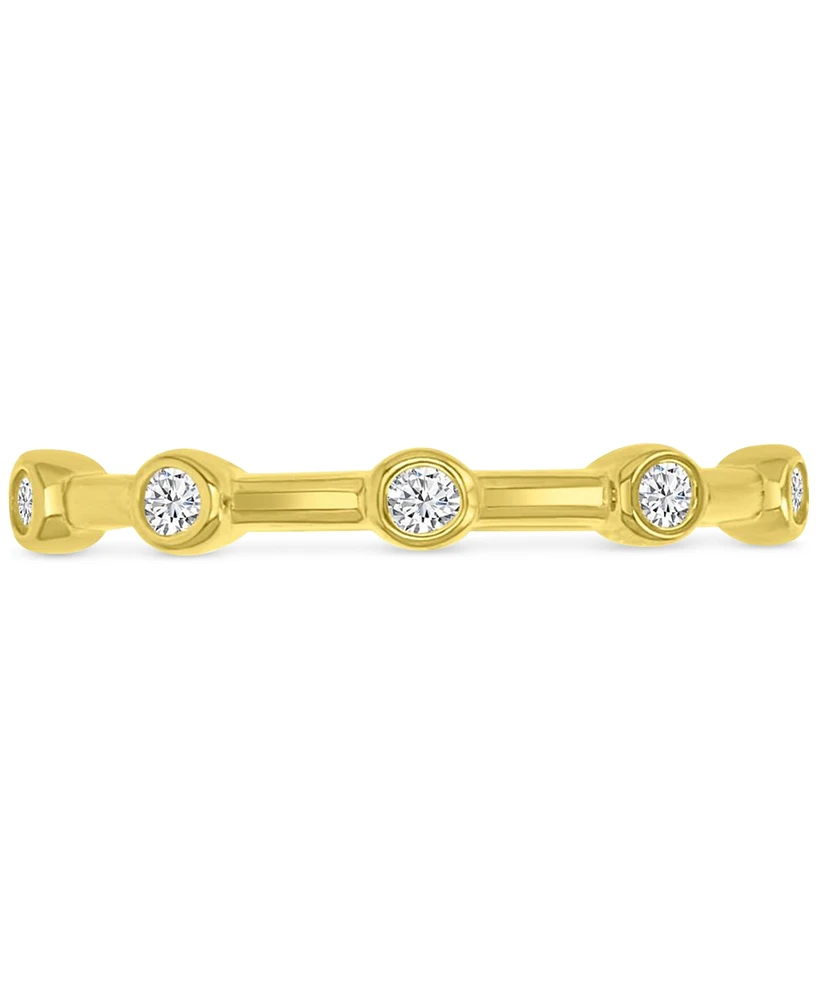 Cubic Zirconia Accent Ring (1/3 ct. t.w.) 14k Gold over Sterling Silver