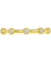 Cubic Zirconia Accent Ring (1/3 ct. t.w.) 14k Gold over Sterling Silver