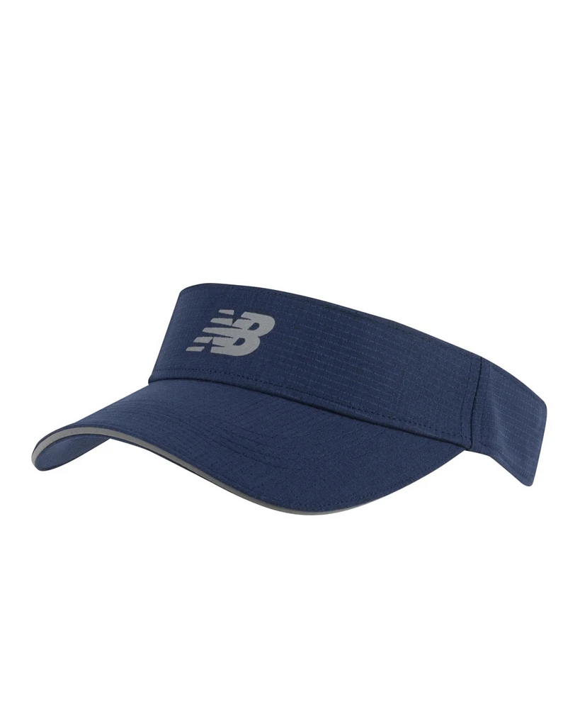 New Balance Gray Nb Logo Navy Performance Visor