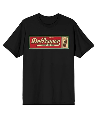 Dr Pepper Good For Life Vintage Ad Men's Black T-shirt-3XL