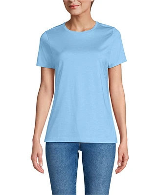 Lands' End Women's Relaxed Supima Cotton Crew Neck T-Shirt