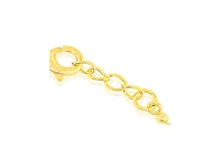 Etoielle Yellow Gold Tone Puffed Heart Bracelet with Beaded Ball Chain