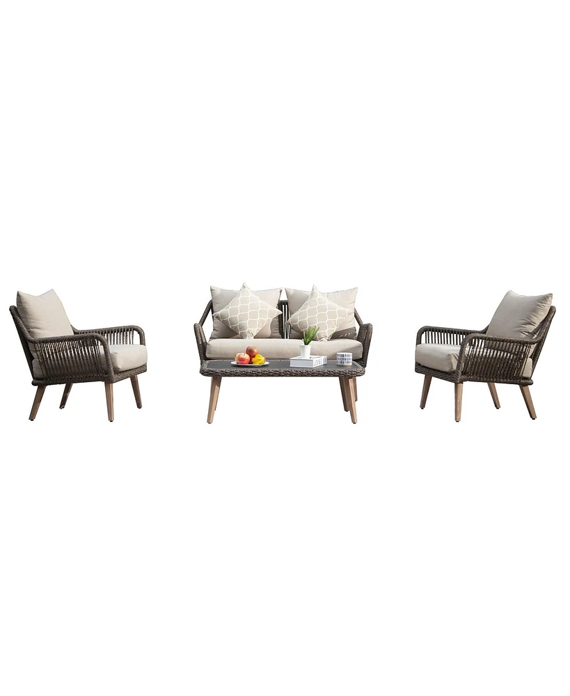 Mondawe Patio Conversation Sets 4-Pieces