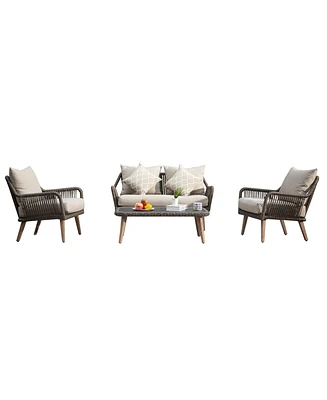 Mondawe Patio Conversation Sets 4-Pieces