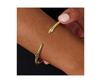 Adjustable Snake Cuff in 14K Gold-Plated Brass