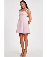 Quiz Women's Scuba Foam Mini Dress with Diamante Bow Detail